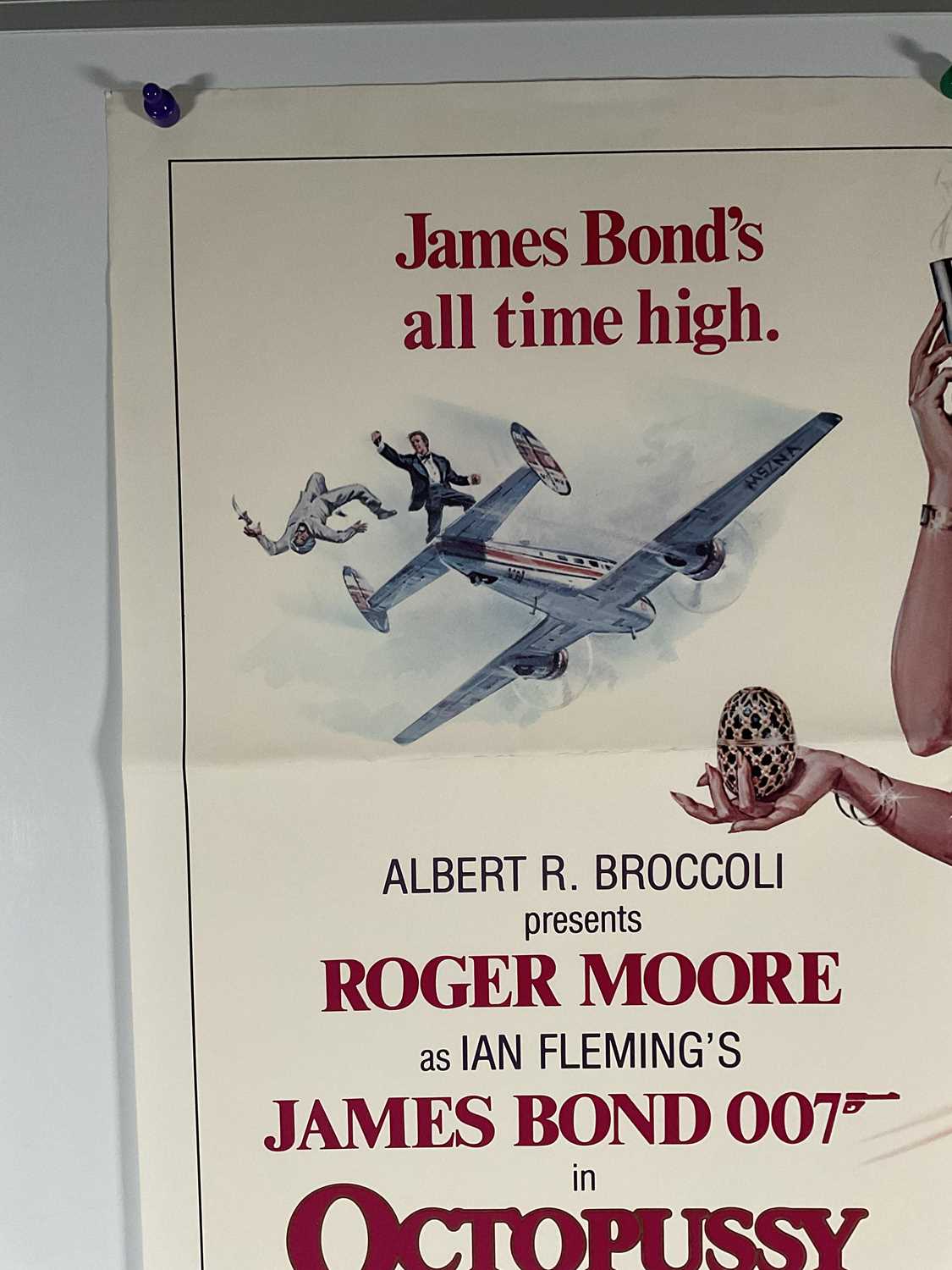 OCTOPUSSY (1983) US One sheet, Roger Moore as James Bond, Dan Goozee artwork, folded. - Image 4 of 7