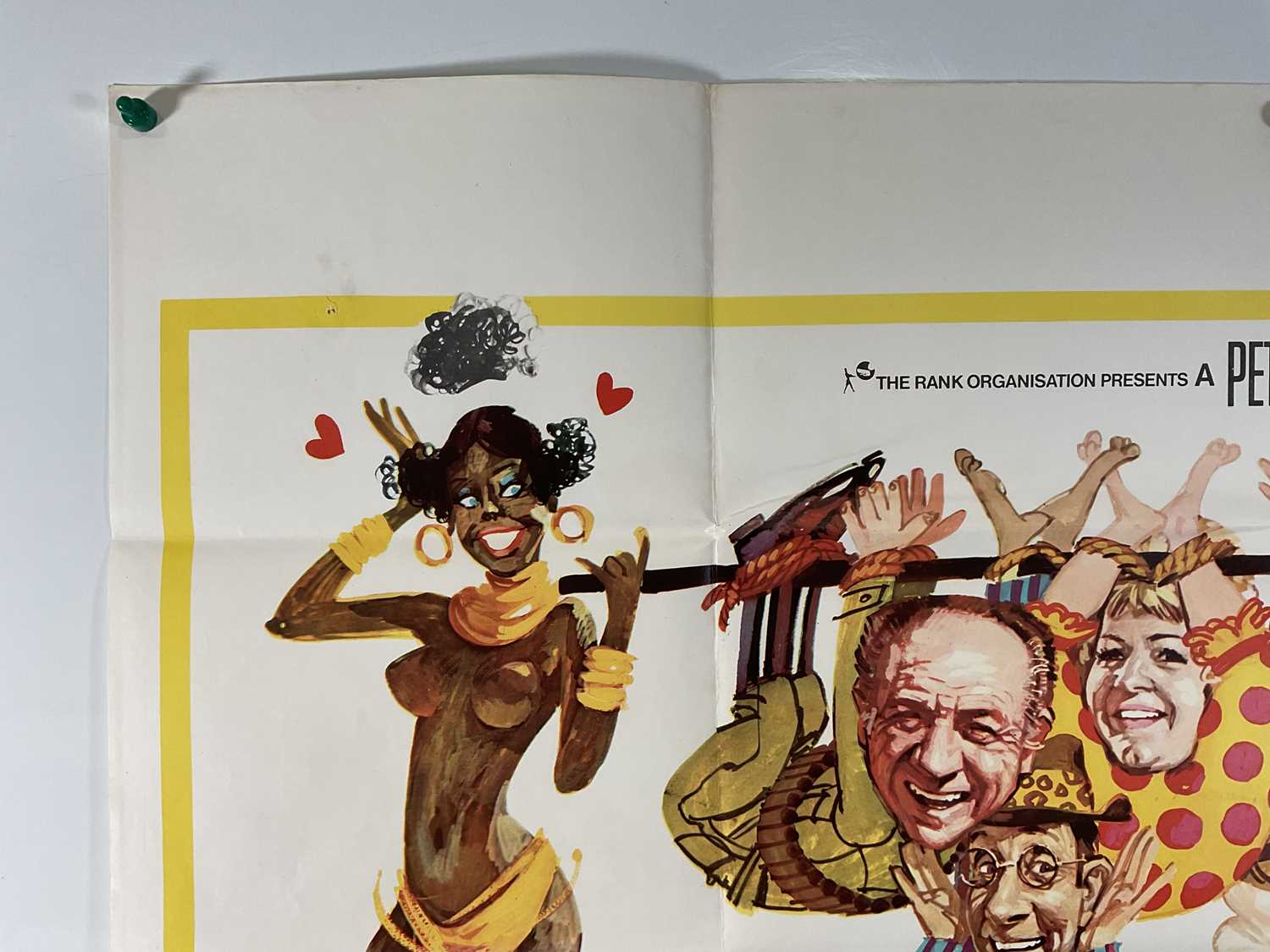 CARRY ON UP THE JUNGLE (1970) UK Quad film poster featuring Renato Fratini artwork, folded. - Image 3 of 6