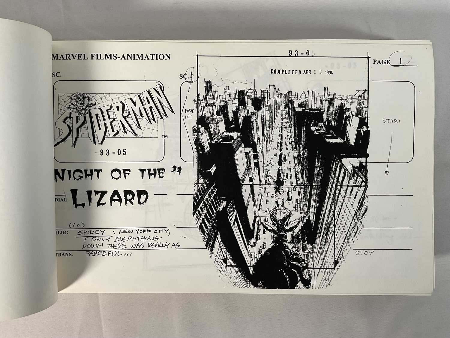 A folio of storyboards from the production of SPIDER-MAN the animated series, signed and stamped - Image 2 of 9