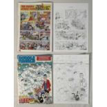 Original Comic Book artwork - 2 pages of original artwork by MYCHAILO KAZYBRID from BEANO issue 3865