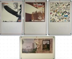 LED ZEPPELIN - A group of four lithographs reproducing the first IV Led Zeppelin album covers on