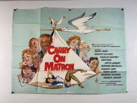 CARRY ON MATRON (1972) UK Quad film poster, folded.