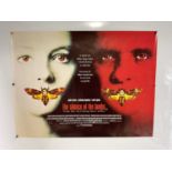 SILENCE OF THE LAMBS (1990) UK Quad film poster, classic horror movie starring Jodie Foster and