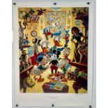 WALT DISNEY - An autographed Disney poster by CARL BARKS 'In Uncle Walt's Collectery' signed in pen.