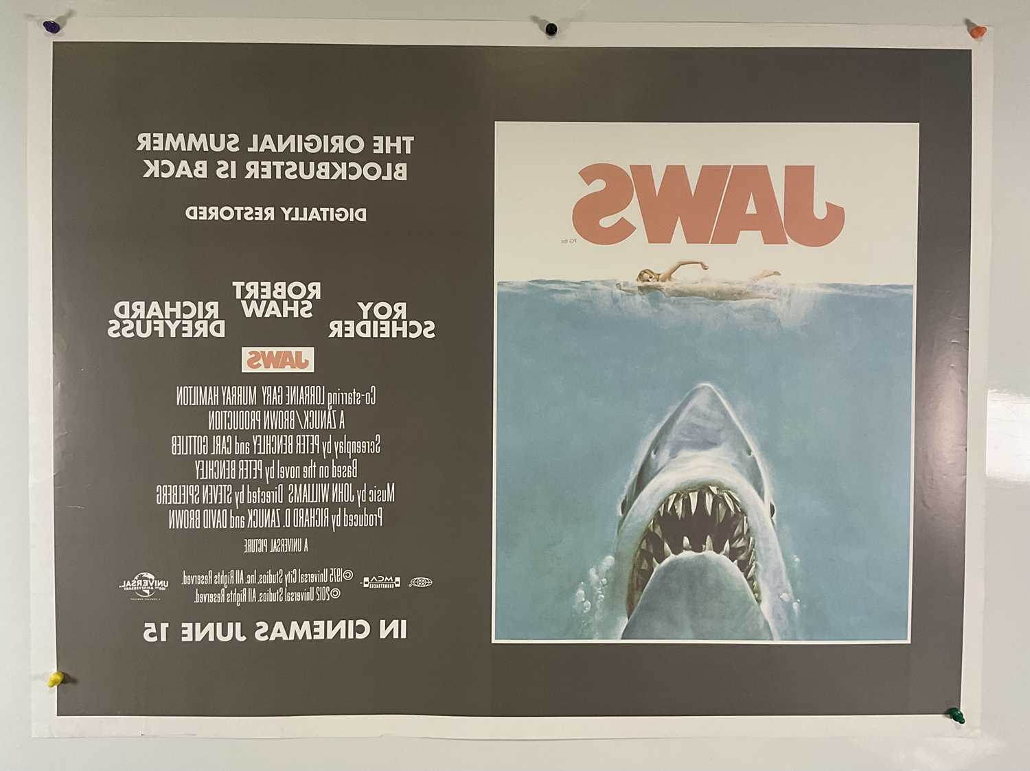 JAWS (2012) 2 UK Quad film posters and the 2022 IMAX release - classic Roger Kastel artwork, rolled - Image 3 of 5