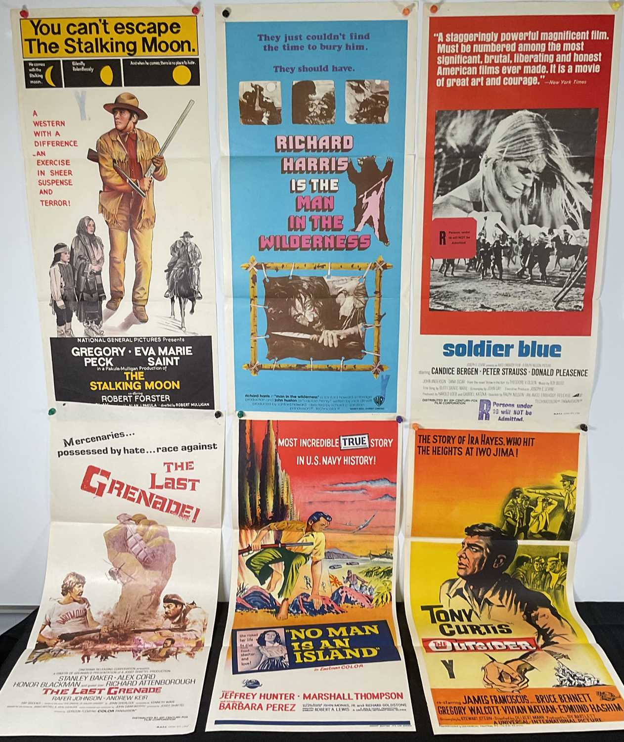 A group of War and Western Australian Daybills comprising of THE OUTSIDER (1961), NO MAN IS AN