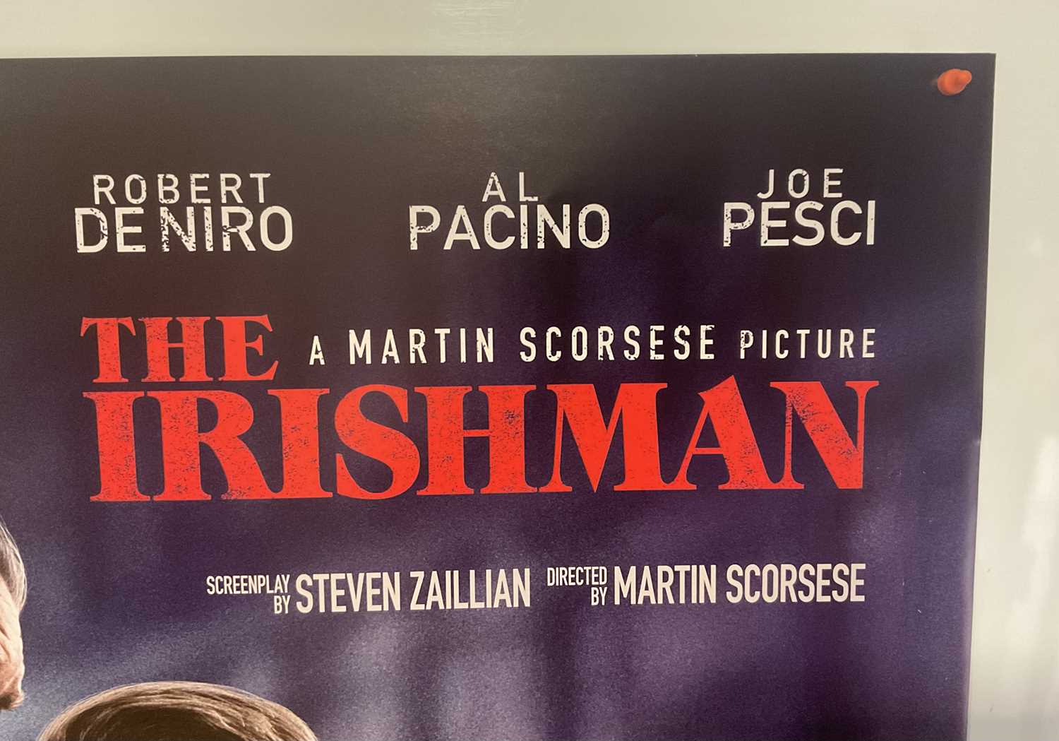 THE IRISHMAN (2019) UK Quad film poster, extremely scarce due to a very limited theatrical release - Image 4 of 7
