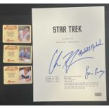 A facsimile STAR TREK shooting script signed by CHRIS HEMSWORTH, SIMON PEGG AND RACHEL NICHOLS who
