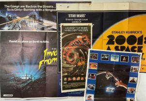 A group of sci-fi film posters comprising of 2001 A SPACE ODYSSEY (1968) 1978 re-release UK Quad,