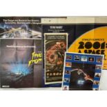 A group of sci-fi film posters comprising of 2001 A SPACE ODYSSEY (1968) 1978 re-release UK Quad,