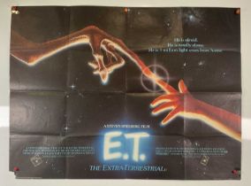 E.T THE EXTRA TERRESTRIAL (1982) UK Quad film poster, artwork by John Alvin for the classic Steven