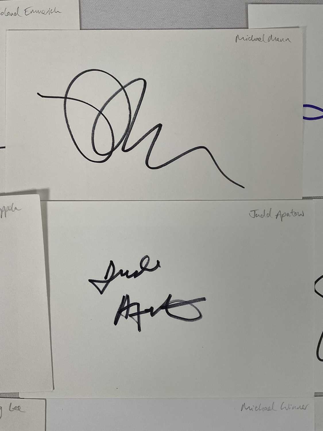 A group autograph cards signed by film and television Directors, Producers and Screenwriters to - Image 3 of 7