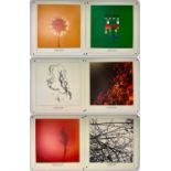 A set of 6 COLDPLAY record design lithographs for Yellow, Fix You, Shiver Don't Panic, Trouble and