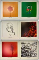 A set of 6 COLDPLAY record design lithographs for Yellow, Fix You, Shiver Don't Panic, Trouble and