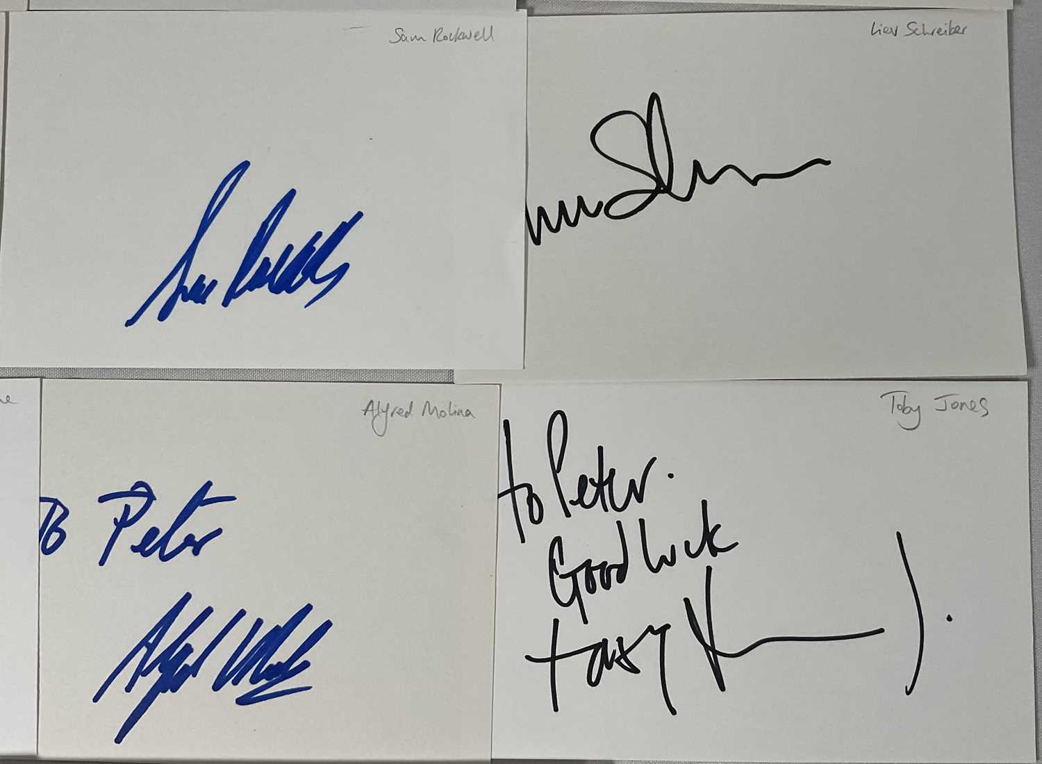 A group of autograph cards signed by actors who have appeared in Marvel movies comprising of PAUL - Image 6 of 6