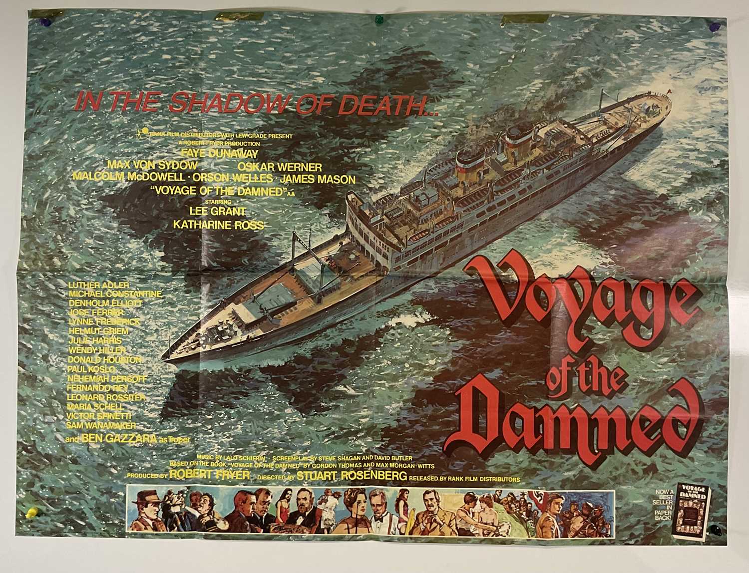 VOYAGE OF THE DAMNED (1976) UK Film poster for the War Drama based on a true story starring Faye