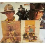 A group of 5 1980s INDIANA JONES commercial posters to include RAIDERS OF THE LOST ARK (1981)