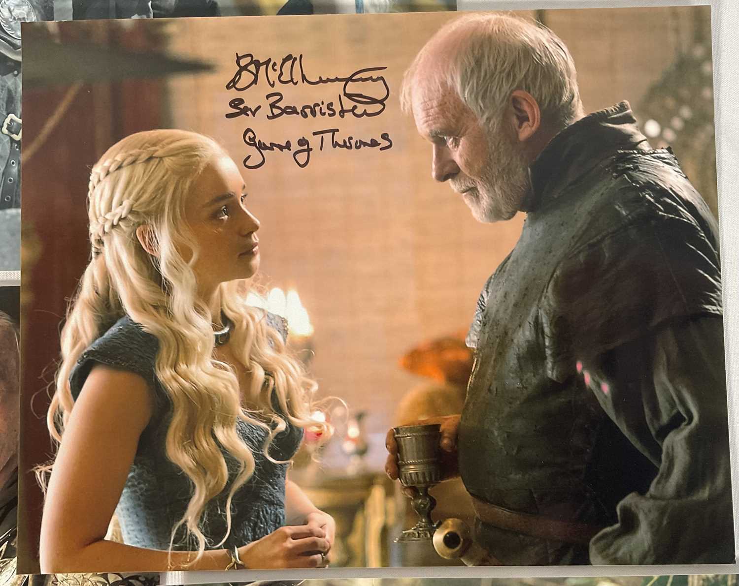 A group of ten GAME OF THRONES promotional stills signed by Ian McElhinney who played the - Image 2 of 5