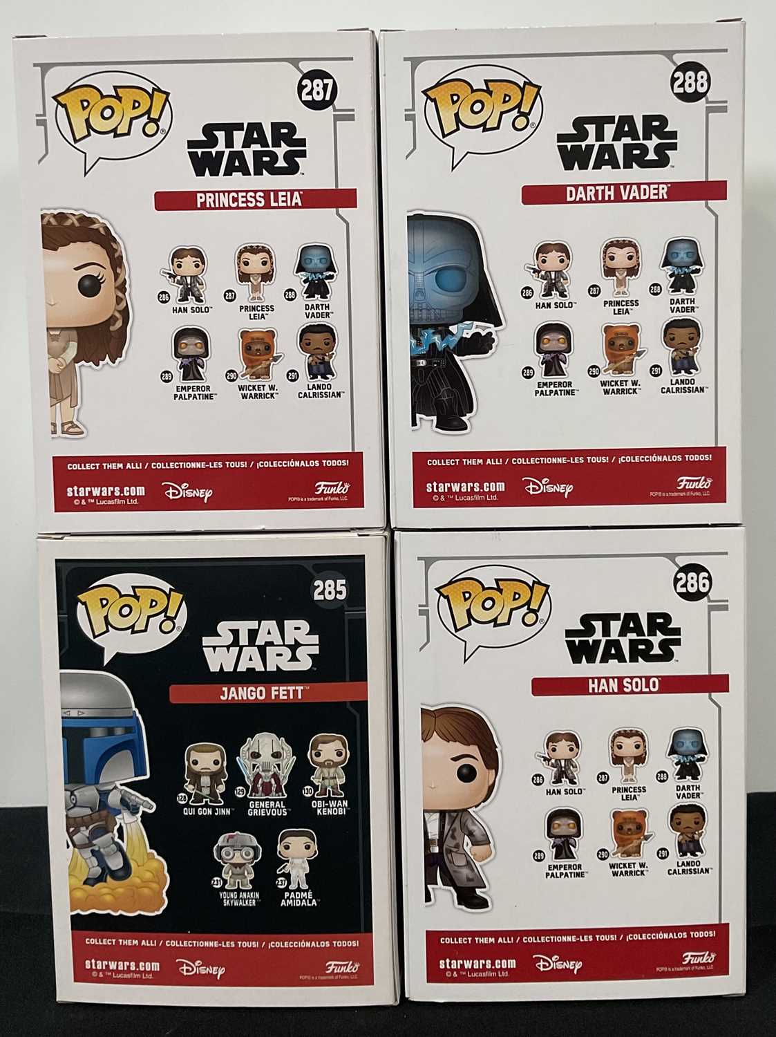 STAR WARS - A group of Star Wars Funko Pops to include Jango Fett #285 Walgreens Exclusive, black - Image 2 of 3