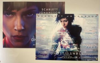 GHOST IN THE SHELL (2017) UK quad film posters style A and B, sci-fi action starring Scarlett