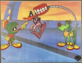 A limited edition, hand painted animation cel featuring WARNER BROTHERS characters Marvin the