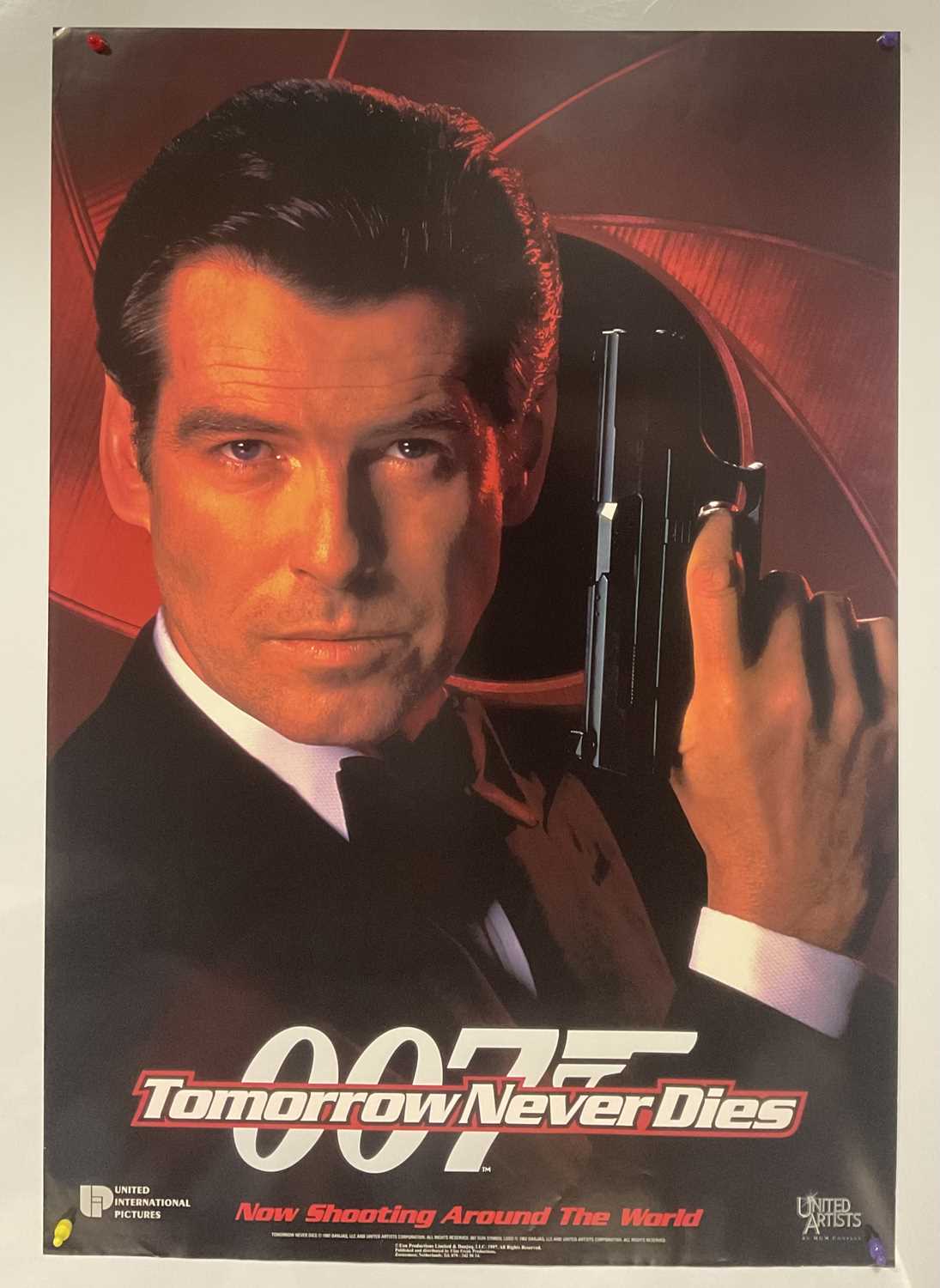 TOMORROW NEVER DIES (1997) set of 4 advance and regular UK quads and one sheets, one sheet has - Image 3 of 5