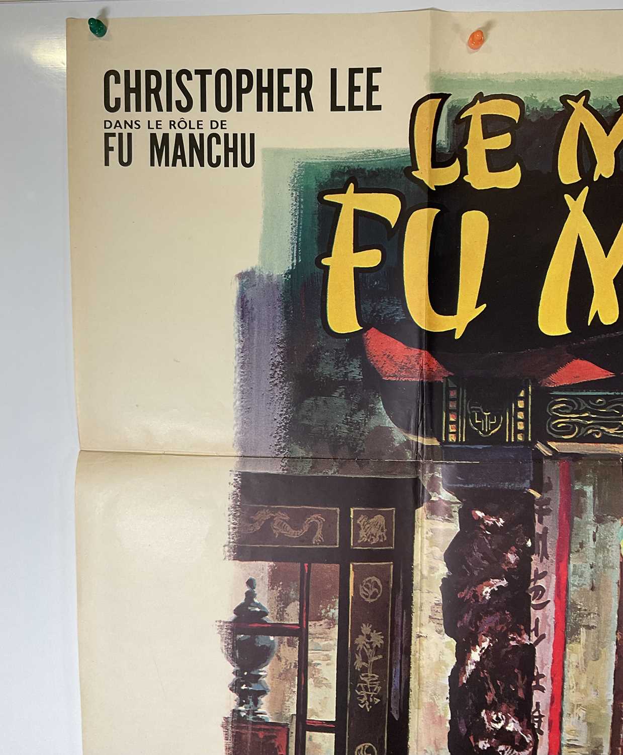 THE FACE OF FU MANCHU (1966) French Grande, one panel film poster starring Christopher Lee, - Image 5 of 5