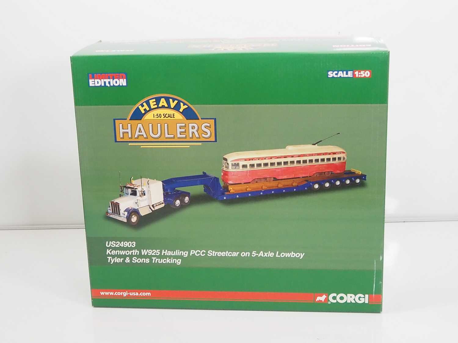 A CORGI 1:50 scale American Outline Heavy Haulers' Set US24903 in Tyler and Sons' livery hauling - Image 4 of 5