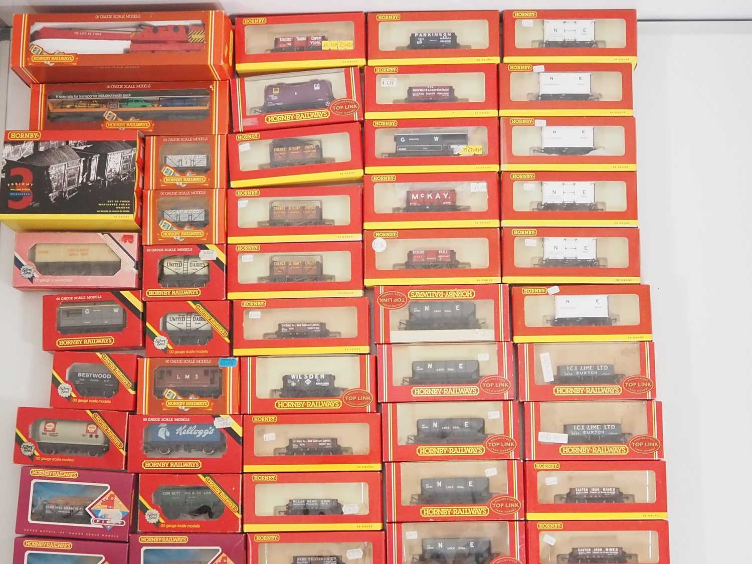 A very large group of HORNBY boxed OO gauge wagons of various types - G/VG in G/VG boxes (47)