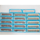 A large group of AIRFIX boxed OO gauge coaches in BR, LMS and GWR liveries - VG in G/VG boxes (17)