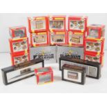 A group of HORNBY MINITRIX and LYDDLE END buildings in plastic and resin in original boxes