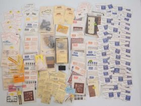 A large quantity of OO gauge accessory packs including etched name plates, white metal accessories