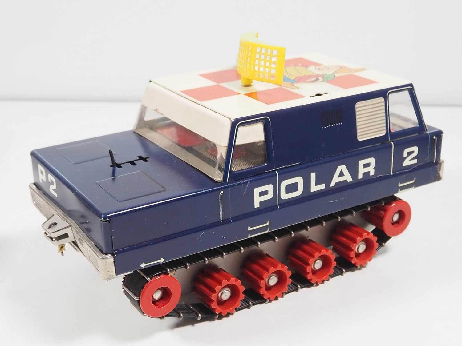An ITES vintage Czechoslovakian tinplate battery operated polar exploration vehicle in original - Image 2 of 7
