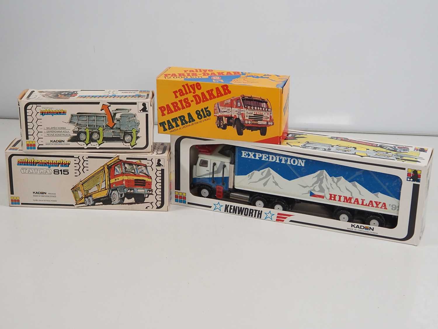 A group of Czechoslovakian tinplate vintage lorries by KADEN, mostly Tatra examples - VG in G - Image 4 of 5