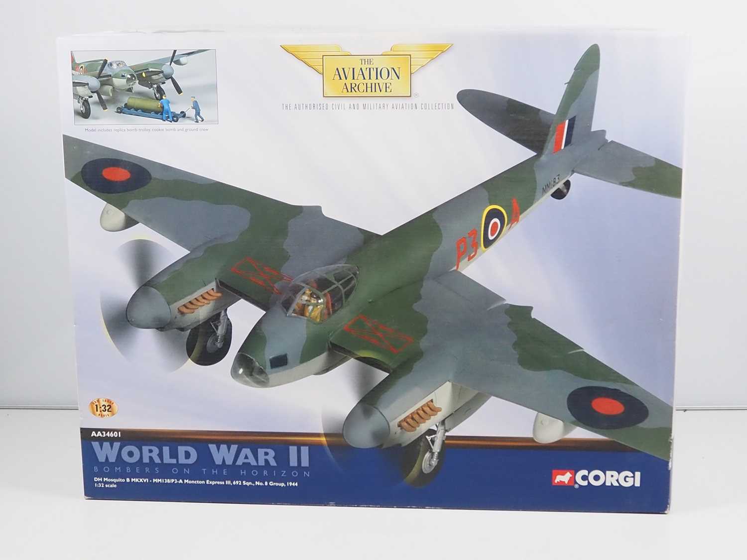 A CORGI Aviation Archive AA34601 diecast 1:32 scale DeHavilland Mosquito B MkXVI aircraft - VG/E - Image 5 of 6