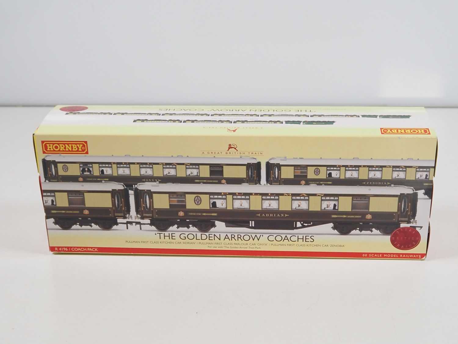 A HORNBY R4196 OO gauge 'The Golden Arrow' add-on triple Pullman car pack - VG/E in VG box - Image 4 of 4