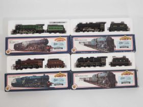 A group of BACHMANN OO gauge steam locomotives in LMS, BR and LNER liveries - G/VG in G boxes (4)