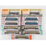 A group of N gauge coaches and bogie vans by LIMA and WRENN - G/VG in G boxes (11)