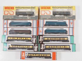 A group of N gauge coaches and bogie vans by LIMA and WRENN - G/VG in G boxes (11)