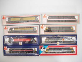 A group of LIMA OO gauge class 47 diesel locomotives in various liveries together with a class 59