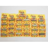 A group of BBURAGO 1:43 scale diecast cars - all sealed on original cards - VG/E on G/VG cards (25)
