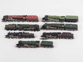 A group of unboxed HORNBY OO gauge steam locomotives in various liveries - G/VG unboxed (7)