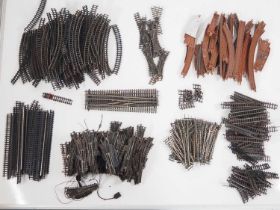 A large quantity of vintage TT gauge track including a significant number of points - F/G (
