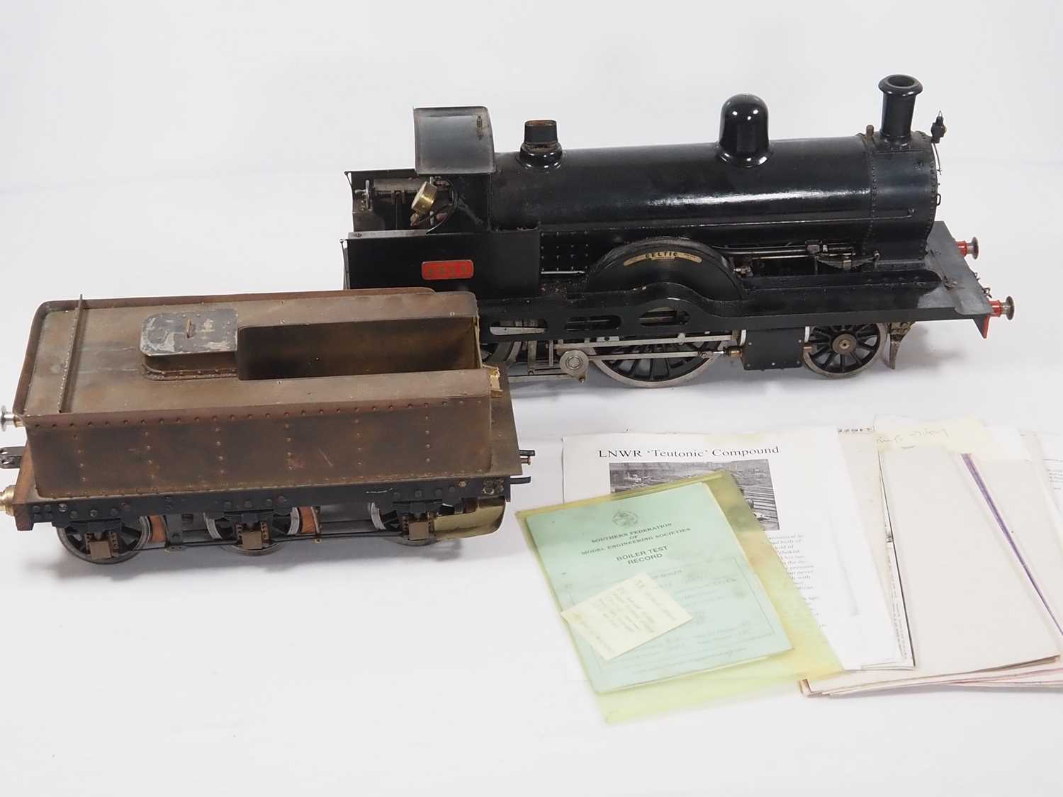A 3.5 inch gauge live steam scratch built LNWR 'Teutonic' Compound 2-4-0 steam locomotive in LNWR - Image 2 of 13