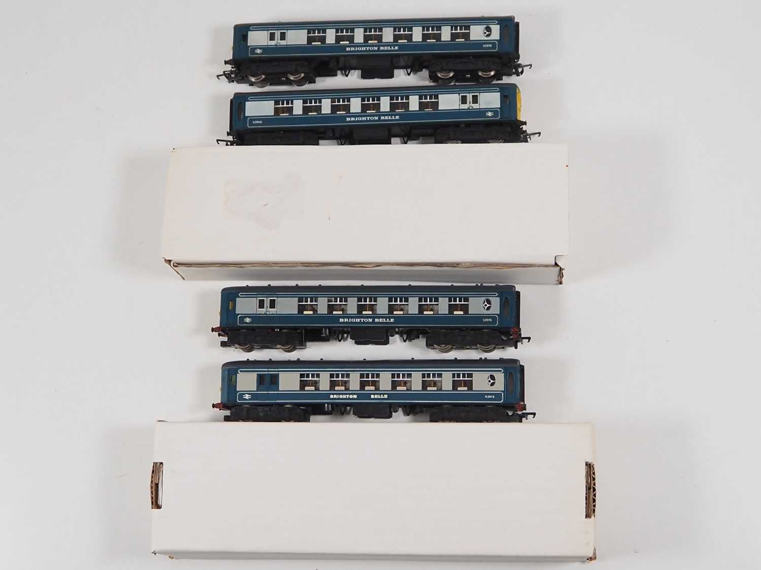 A pair of WRENN OO gauge Brighton Belle 2-car EMU sets, both in blue/grey livery, unboxed - G/VG