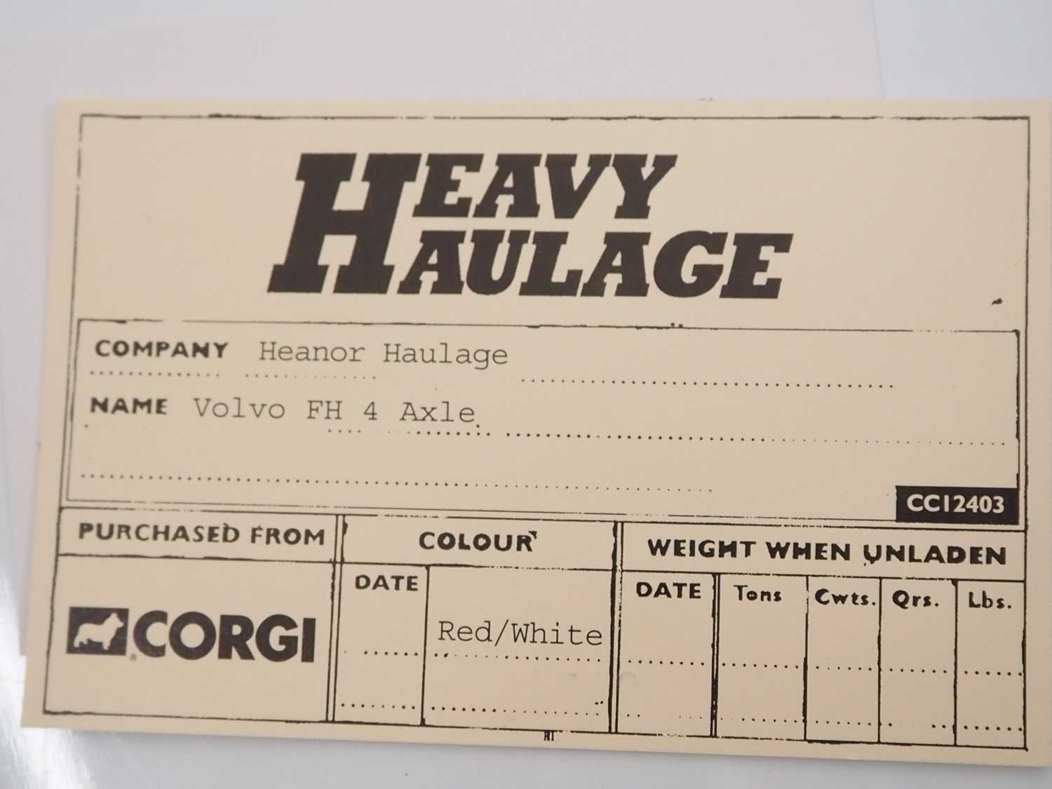 A CORGI 1:50 scale CC12403 Heavy Haulage set in Heanor livery - appears unused - VG/E in VG box - Image 2 of 5