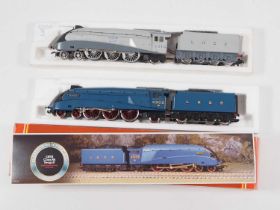 A HORNBY OO gauge class A4 steam locomotive in LNER blue 'Seagull' in original box together with a