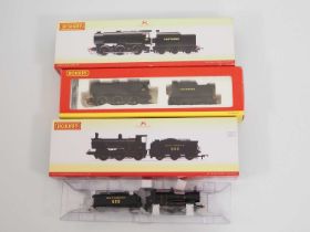 A pair of HORNBY (China) OO gauge steam locomotives comprising a class Q1 and a Drummond 700 class