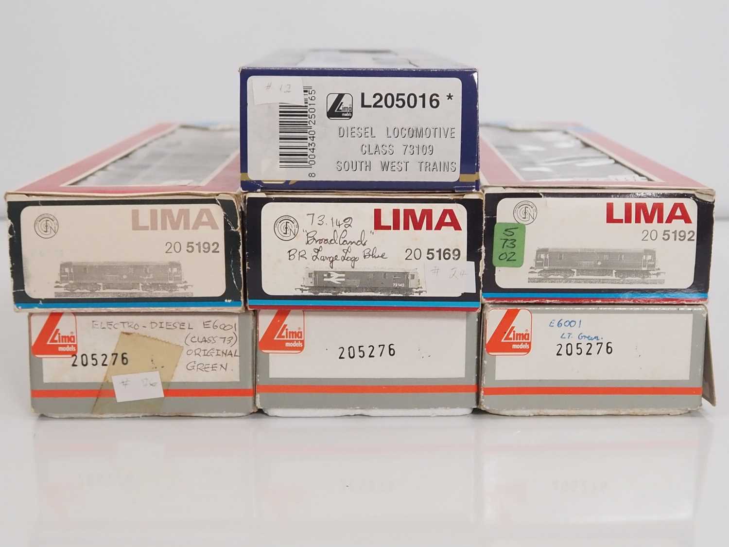 A group of LIMA OO gauge class 73 Electro-Diesel locomotives in various liveries (some duplication - Bild 2 aus 2