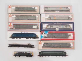 A mixed group of OO gauge diesel locos by various manufacturers all repainted, weathered or in